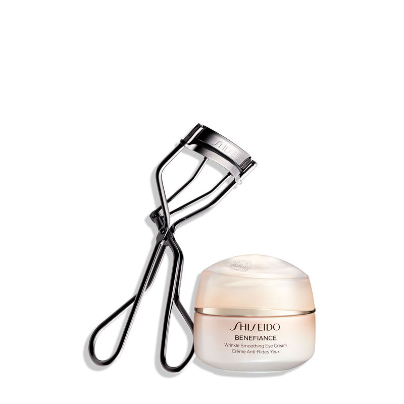 Eyelash Curler & Benefiance Wrinkle Smoothing Eye Cream Bundle, 
