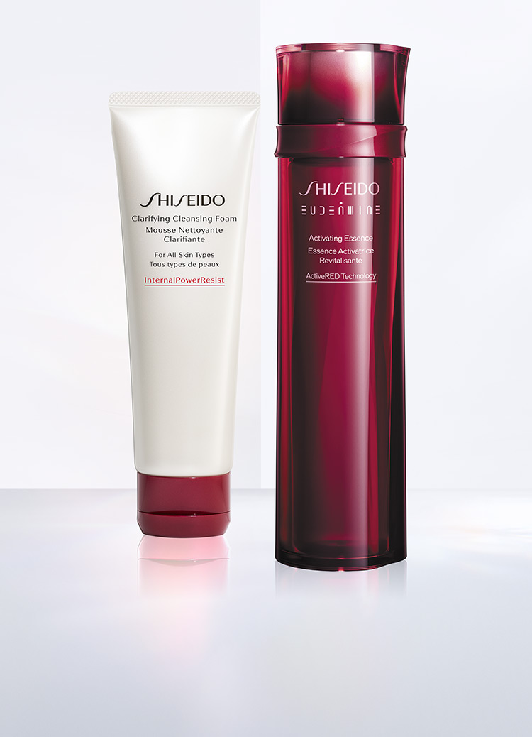 Shiseido Clarifying Cleansing Foam and Shiseido Eudermine